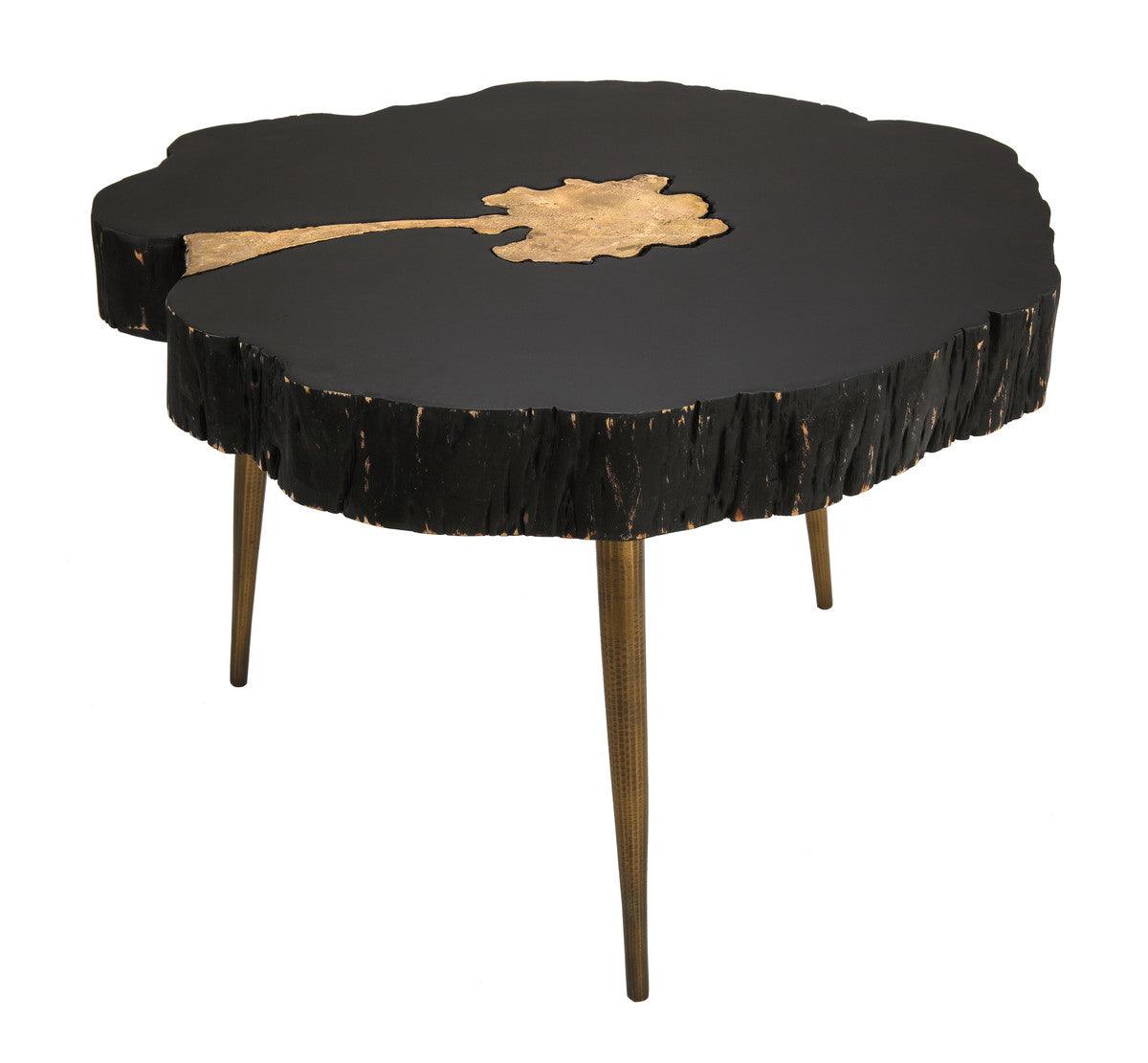 Black and Brass Coffee Table - Euro Living Furniture
