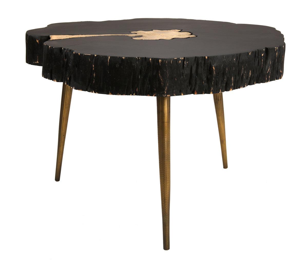 Black and Brass Coffee Table - Euro Living Furniture