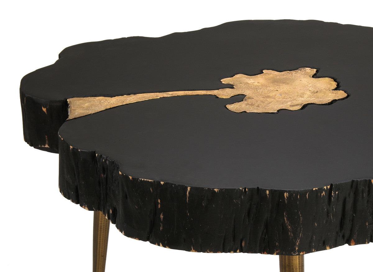 Black and Brass Coffee Table - Euro Living Furniture