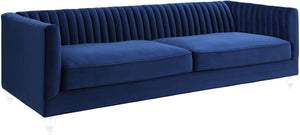 Ava Navy Velvet Sofa - Euro Living Furniture