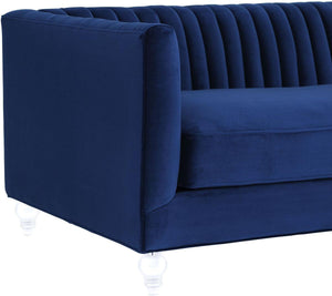Ava Navy Velvet Sofa - Euro Living Furniture