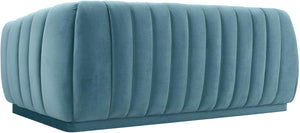 Arnold Sea Blue Velvet Sofa - Euro Living Furniture