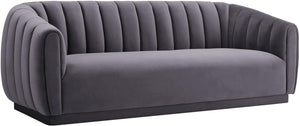 Arnold Grey Velvet Sofa - Euro Living Furniture