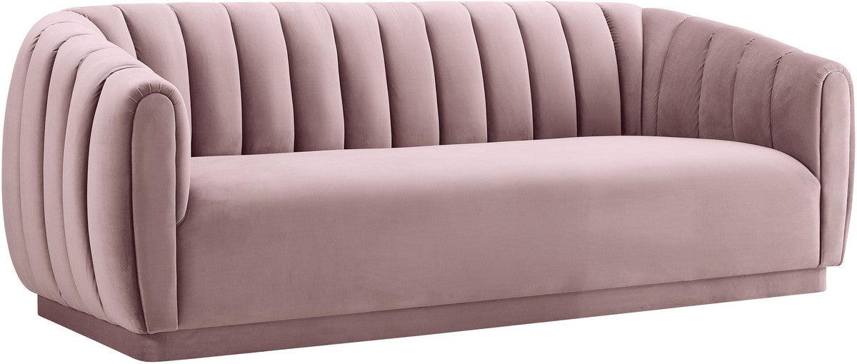 Arnold Blush Velvet Sofa - Euro Living Furniture