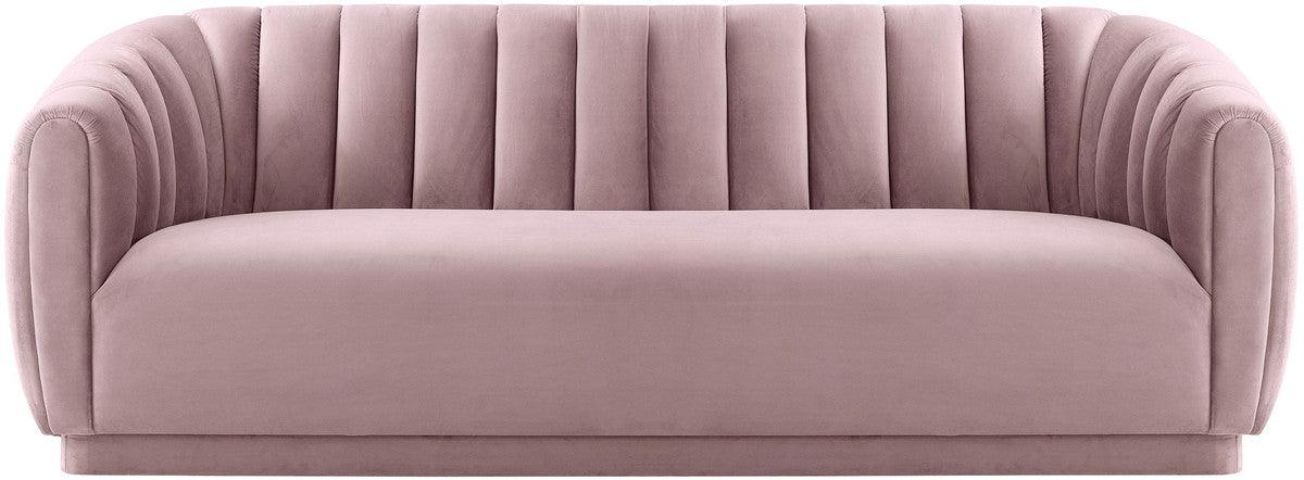 Arnold Blush Velvet Sofa - Euro Living Furniture