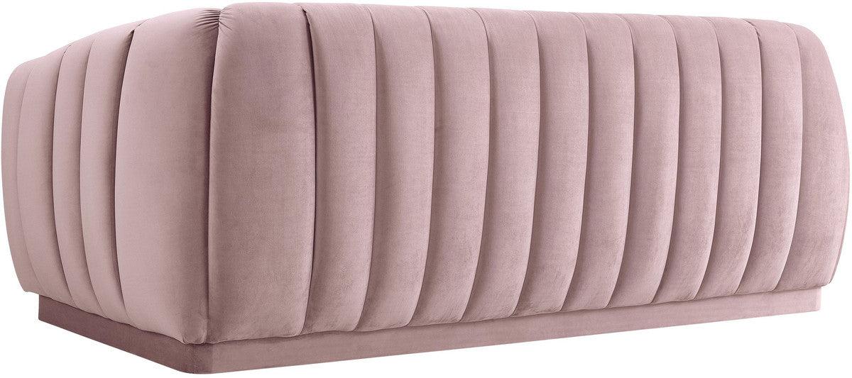 Arnold Blush Velvet Sofa - Euro Living Furniture