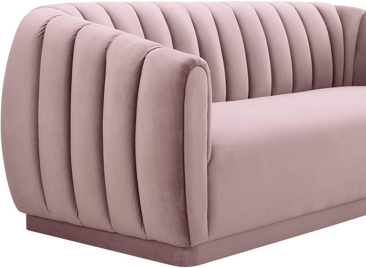 Arnold Blush Velvet Sofa - Euro Living Furniture