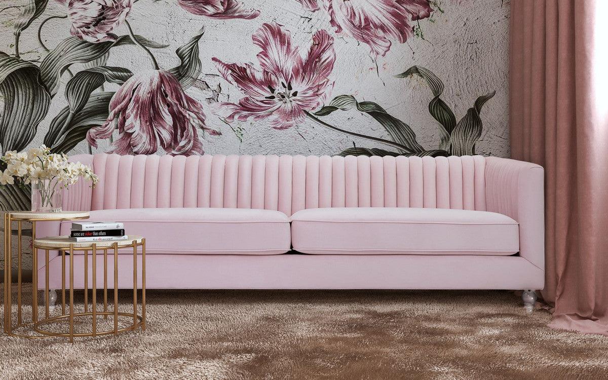 Ava Blush Sofa - Euro Living Furniture
