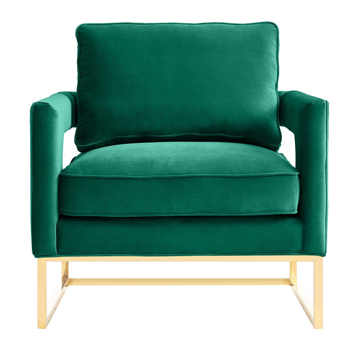 Annabelle Green Velvet Chair - Euro Living Furniture