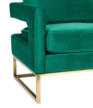 Annabelle Green Velvet Chair - Euro Living Furniture