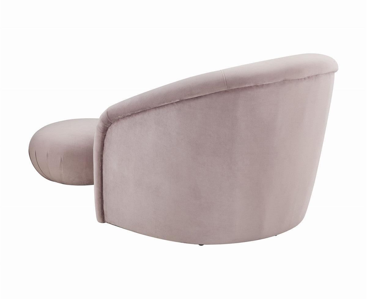 Bosh Mauve Velvet Chair + Ottoman Set - Euro Living Furniture