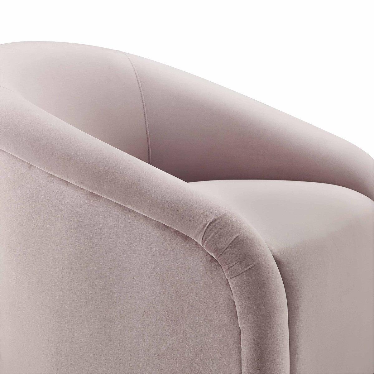 Bosh Mauve Velvet Chair + Ottoman Set - Euro Living Furniture