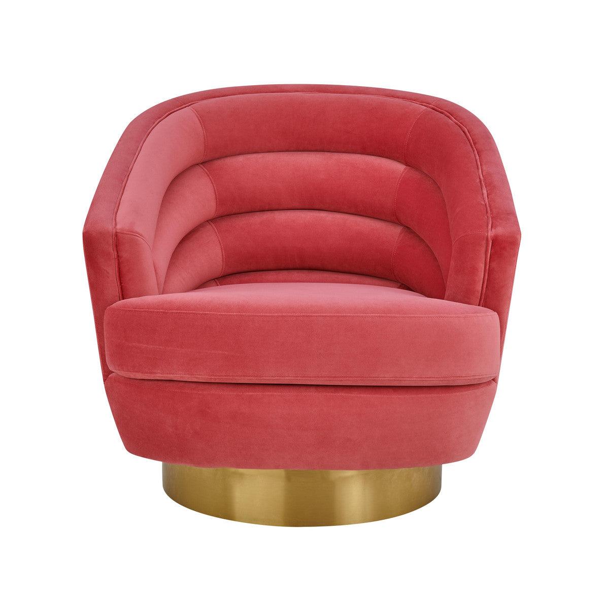 Canova Hot Pink Velvet Swivel Chair - Euro Living Furniture
