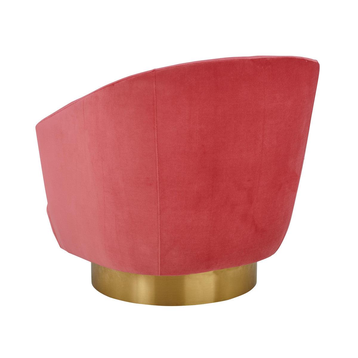 Canova Hot Pink Velvet Swivel Chair - Euro Living Furniture