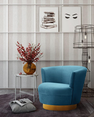 Novak Lake Blue Swivel Chair - Euro Living Furniture