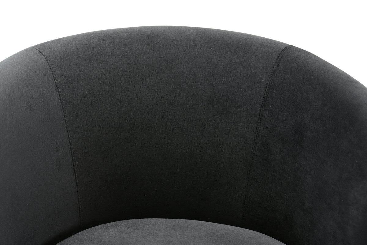 Novak Black Swivel Chair - Euro Living Furniture