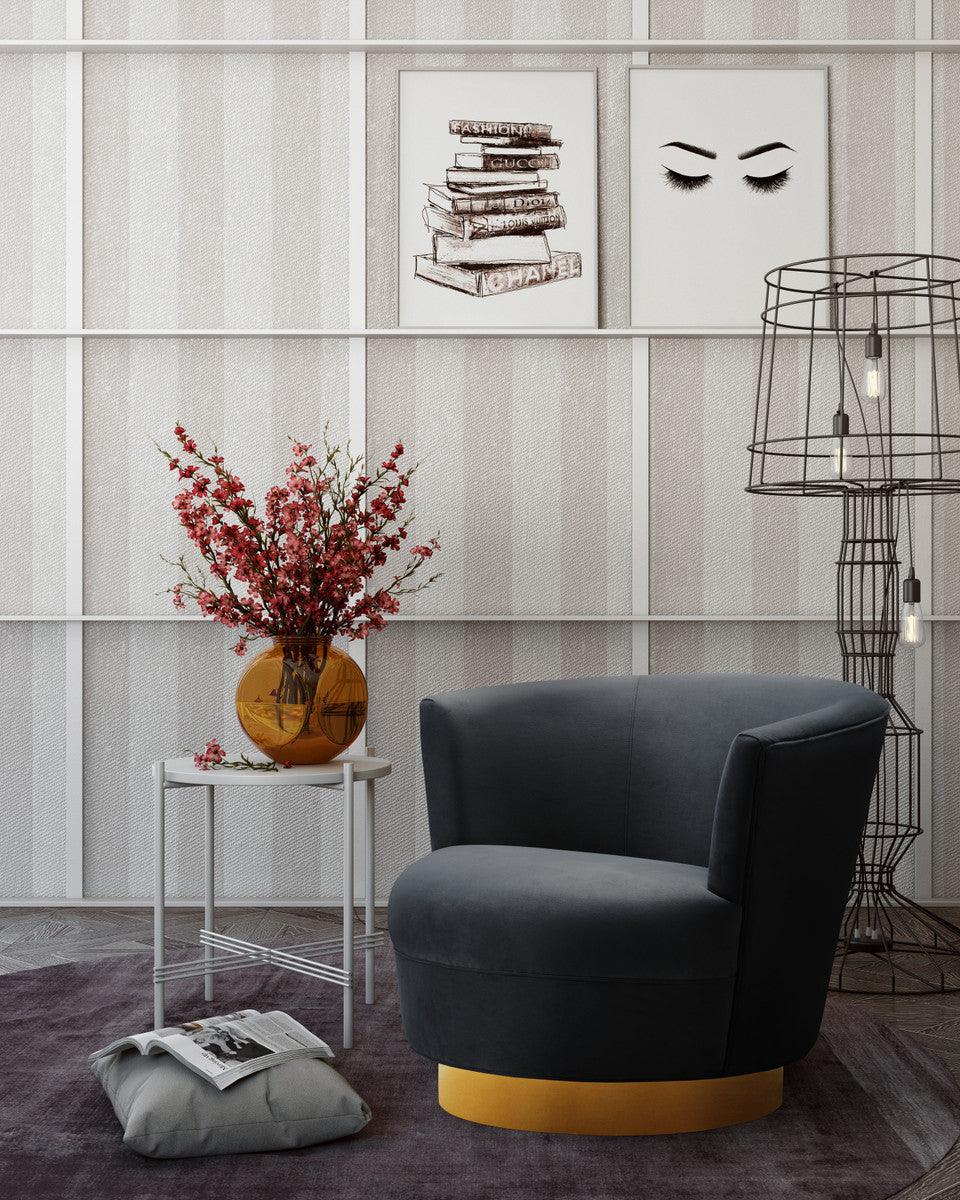 Novak Black Swivel Chair - Euro Living Furniture