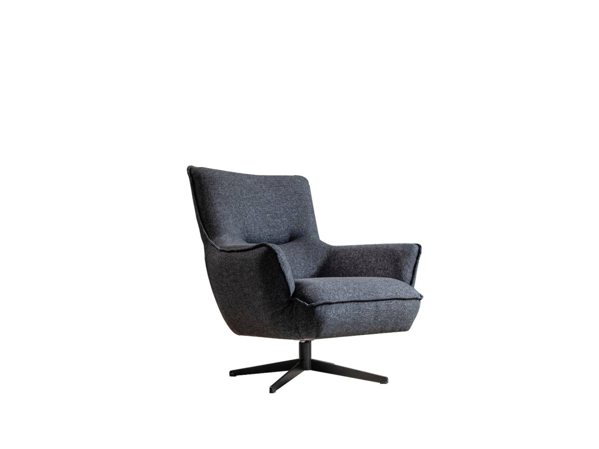 Forrest Swivel Chair Dary Grey - Euro Living Furniture
