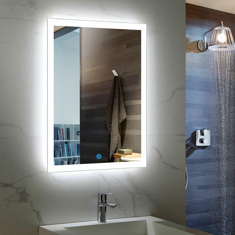 Sibley Modern and Contemporary Lighted Mirror - Euro Living Furniture
