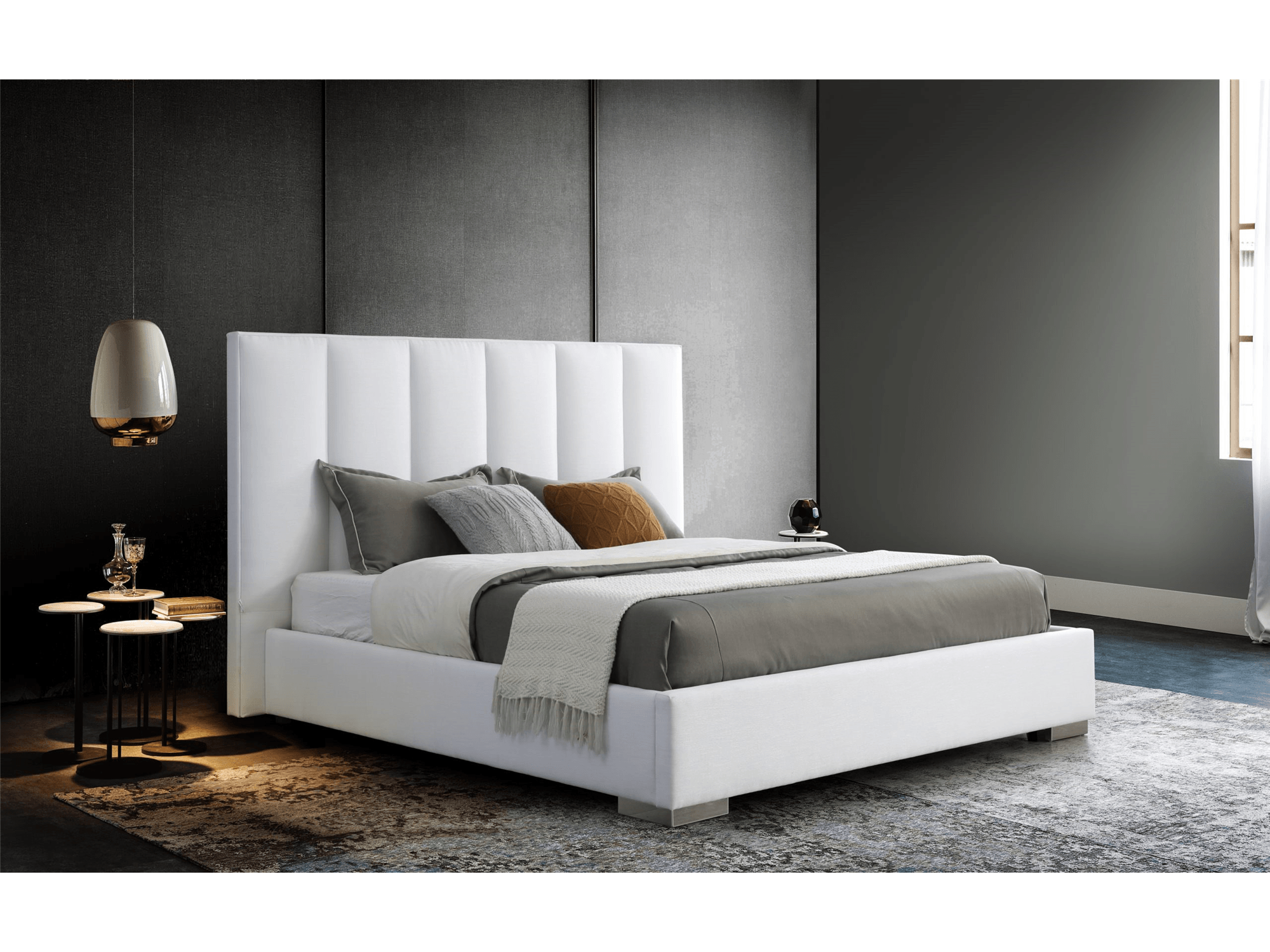 Violet Upholstered Bed - Euro Living Furniture
