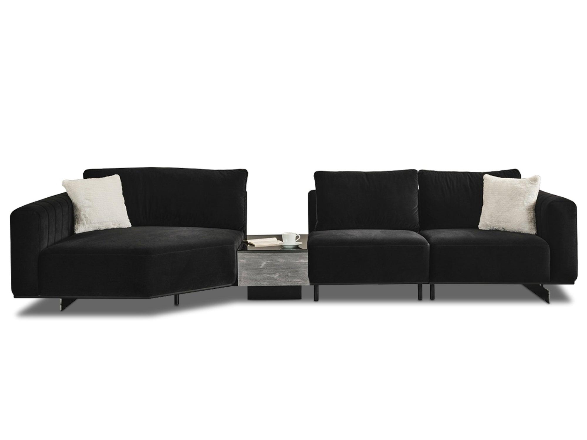 Caiden Modular Sofa Black - Euro Living Furniture