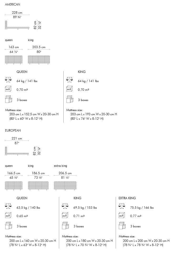 YIN & YANG BED, American king - Euro Living Furniture