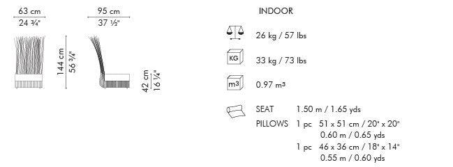 YODA SOFA, section center - Euro Living Furniture