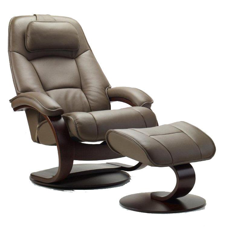 Admiral C Leather Reclining Chair in Safari - Euro Living Furniture