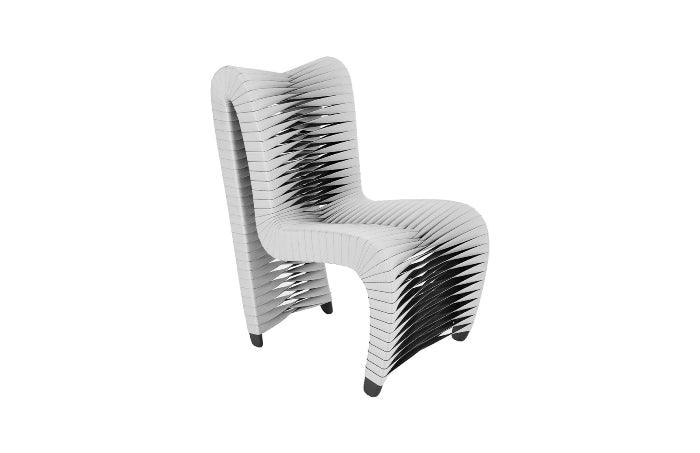 Seat Belt Dining Chair High Back Grey/Black - Euro Living Furniture