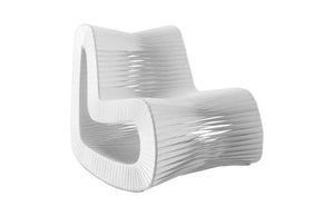 Seat Belt Rocking Chair in White - Euro Living Furniture