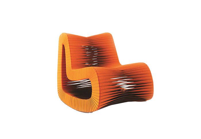 Seat Belt Rocking Chair in Grey/Black - Euro Living Furniture