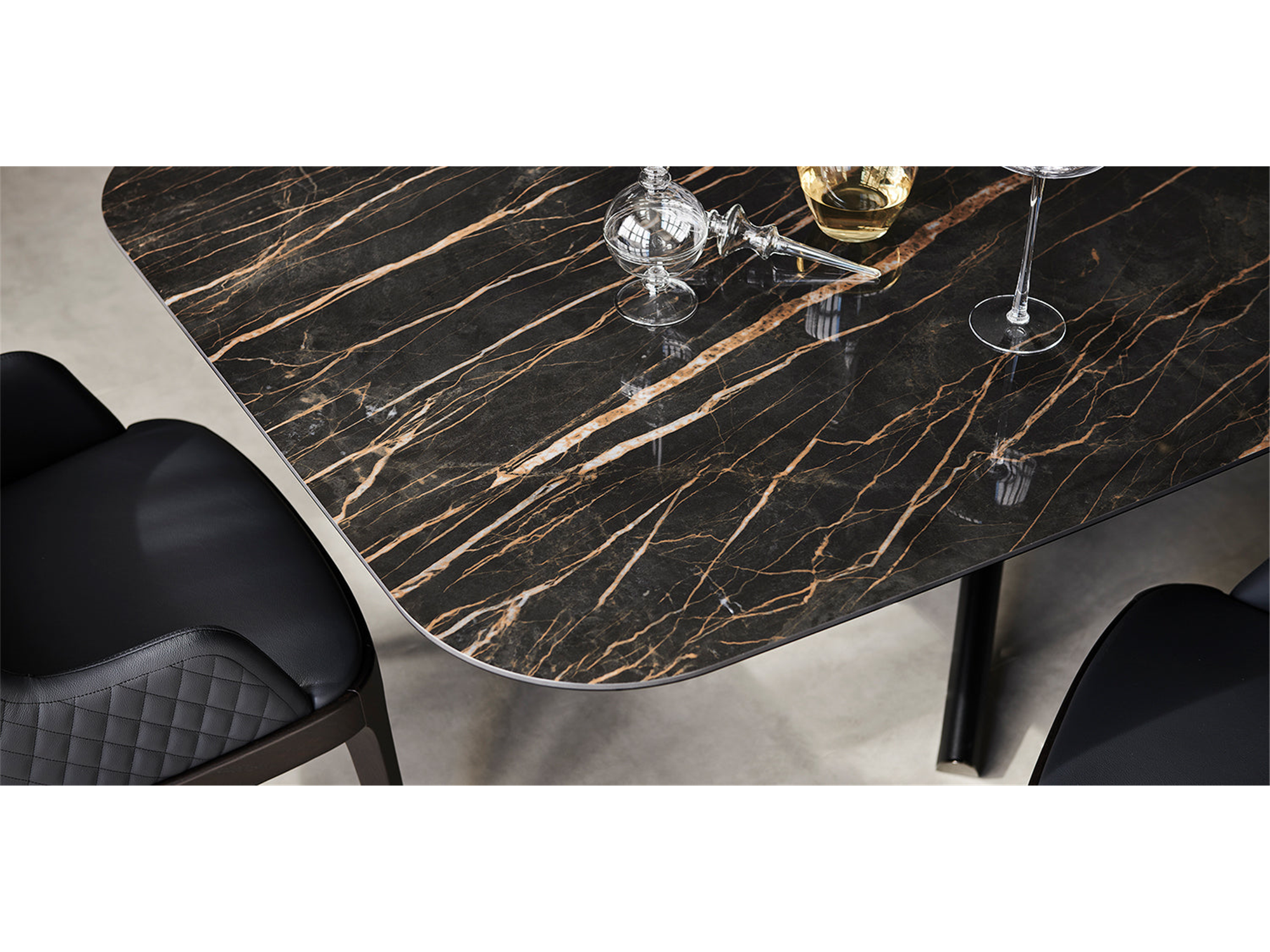 Planer Keramik Dining Table - 126"W - Euro Living Furniture