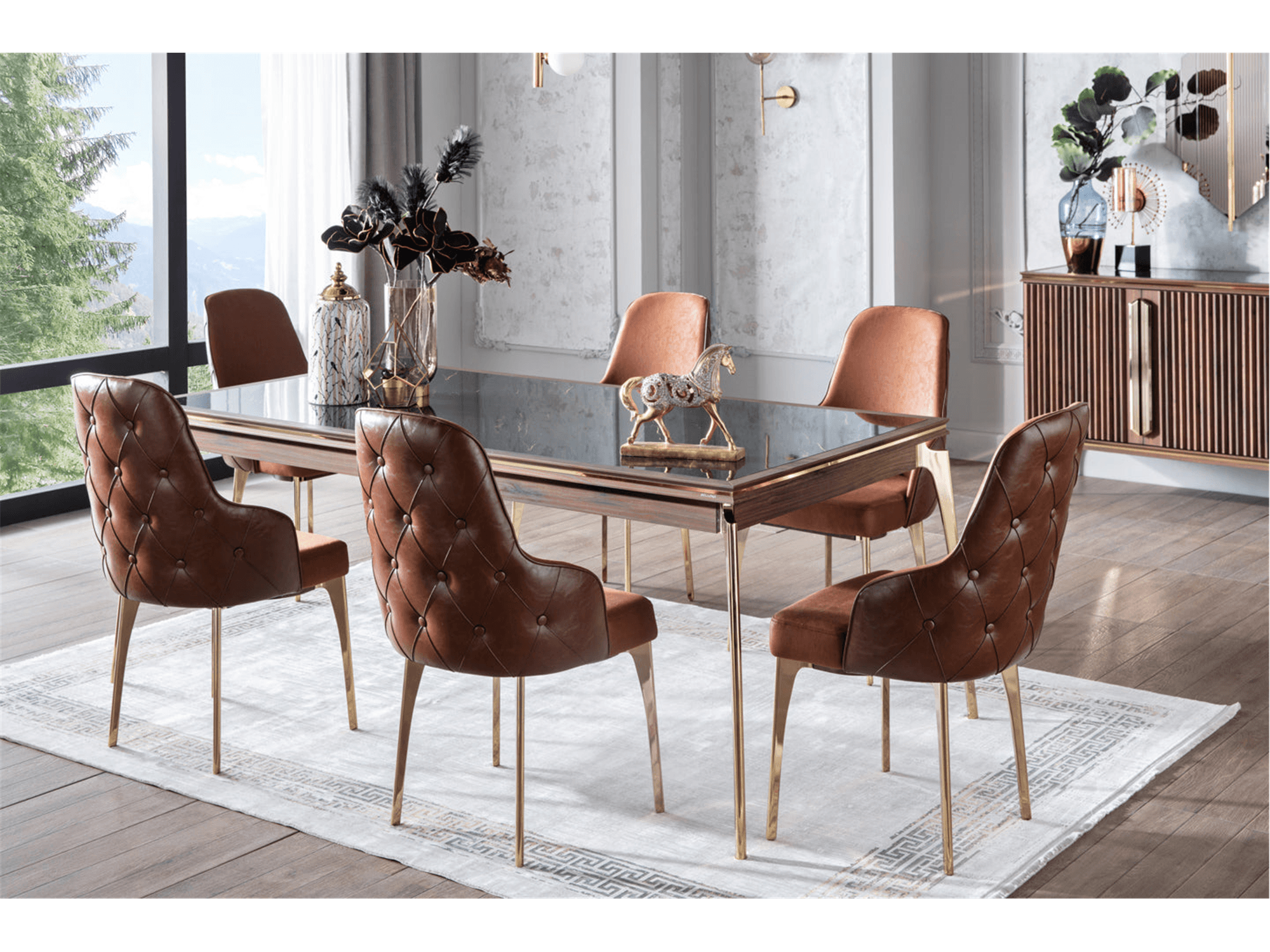 Montenegro Dining Table Set - Euro Living Furniture