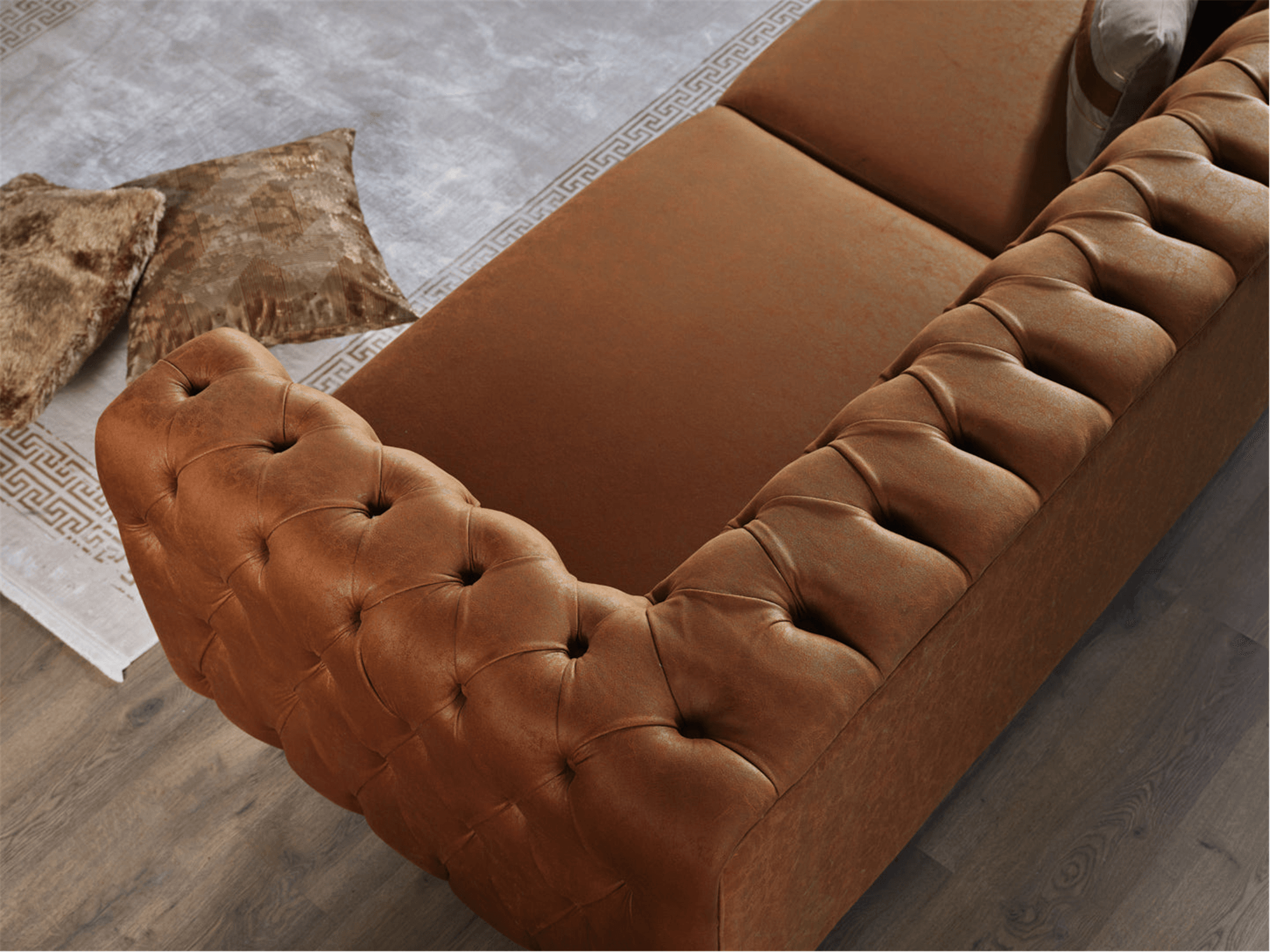 Montenegro Collection Convertible Fabric Sofa - Euro Living Furniture
