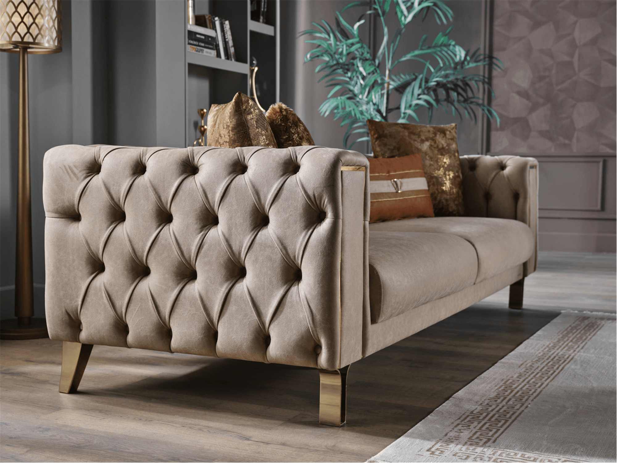 Montenegro Collection Convertible Fabric Sofa - Euro Living Furniture