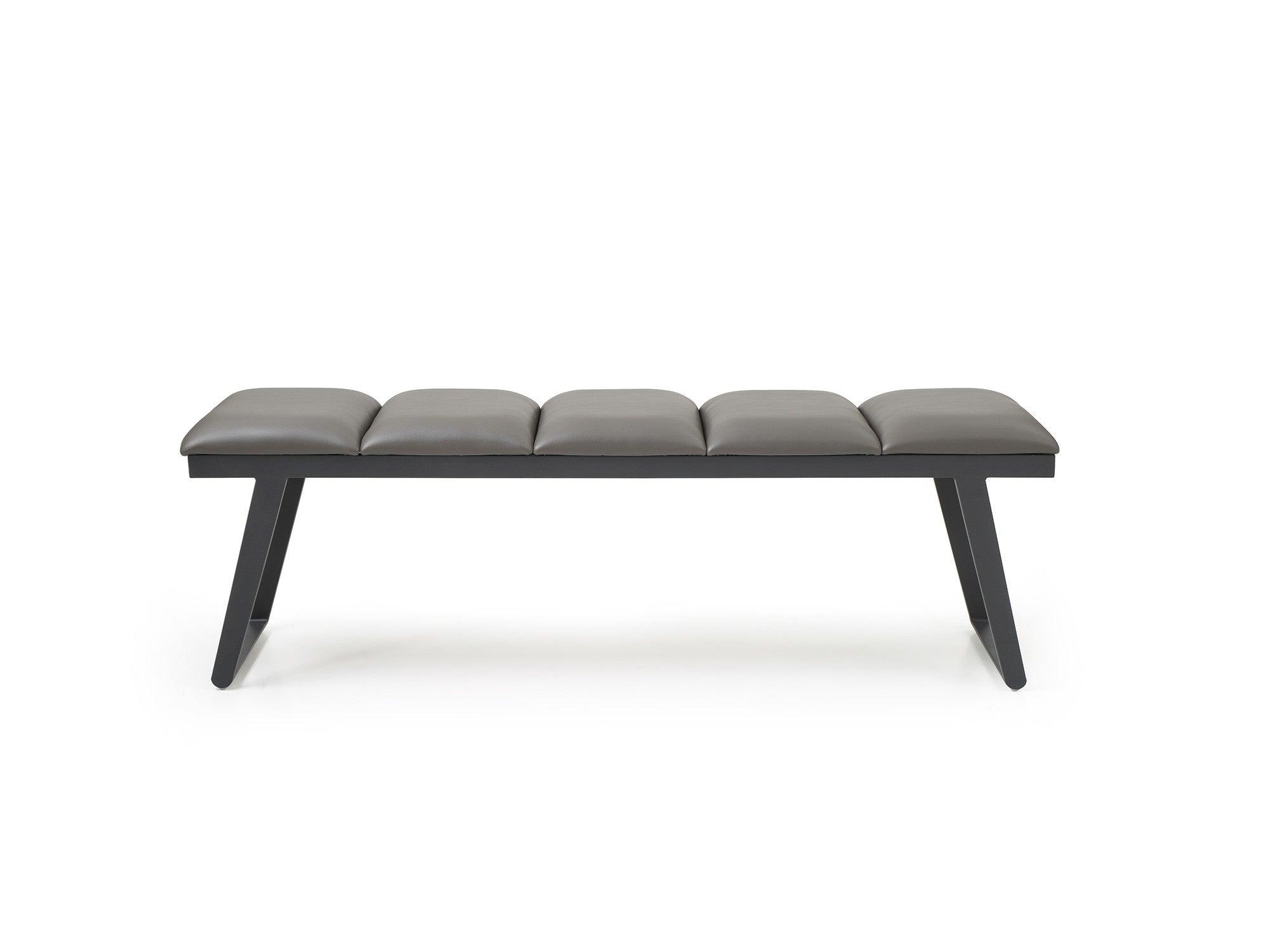Nathan Bench in Dark Gray - Euro Living Furniture