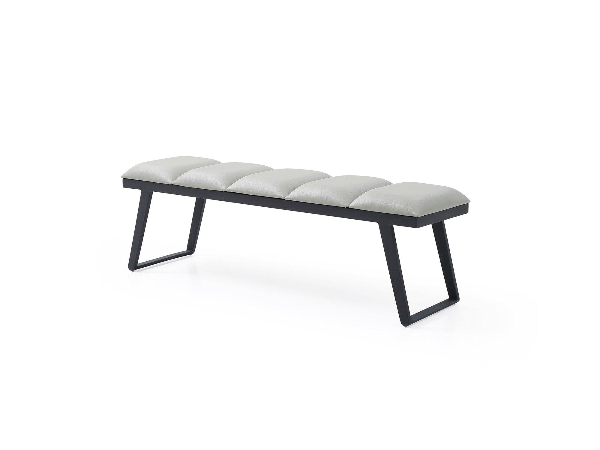 Nathan Bench in Dark Gray - Euro Living Furniture