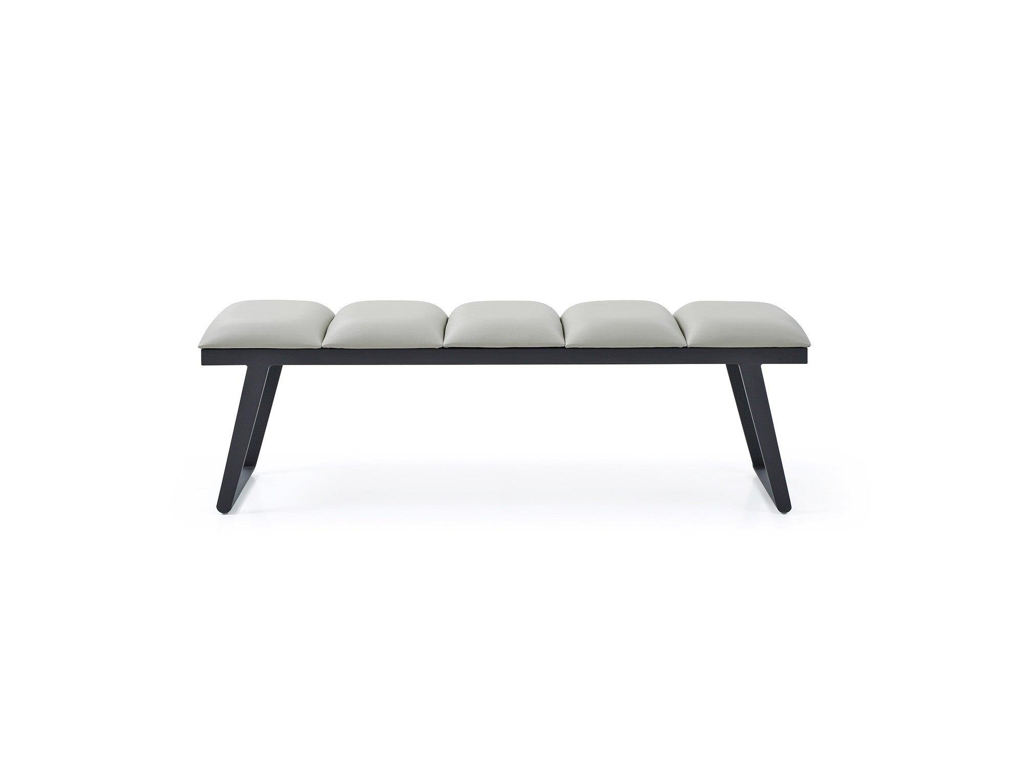 Nathan Bench in Dark Gray - Euro Living Furniture