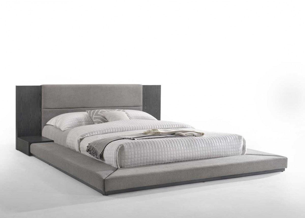 Jennie Modern Grey Bed - Euro Living Furniture