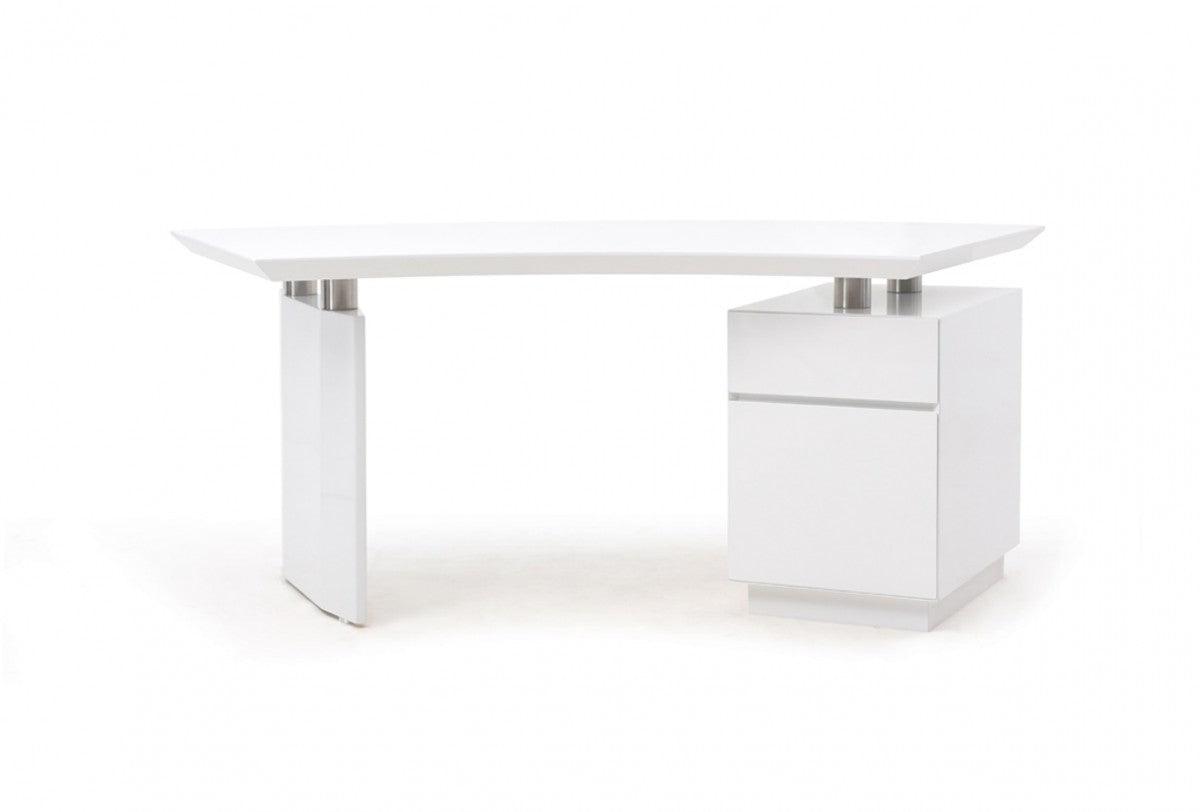 Sky Modern White Office Desk - Euro Living Furniture