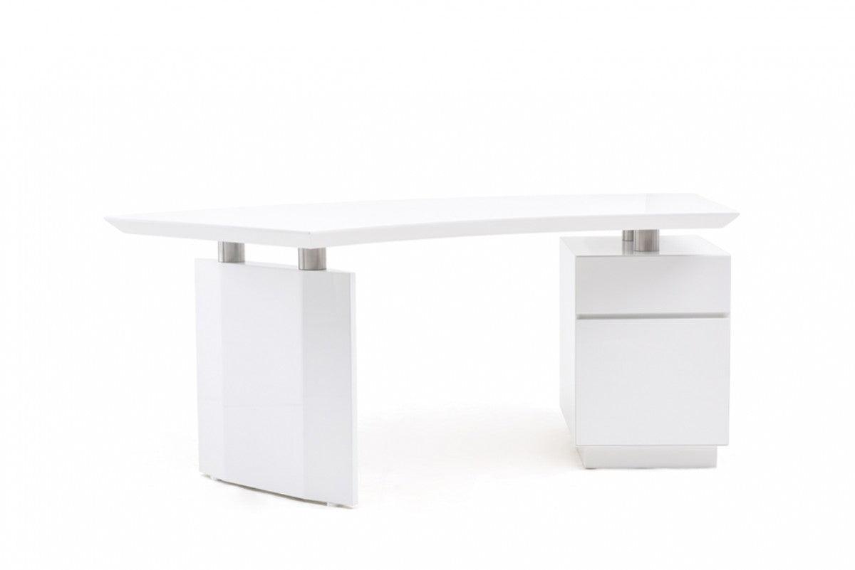 Sky Modern White Office Desk - Euro Living Furniture