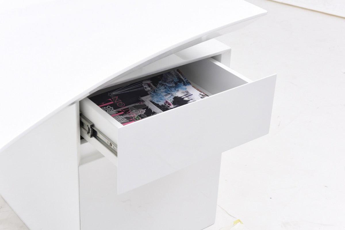 Sky Modern White Office Desk - Euro Living Furniture