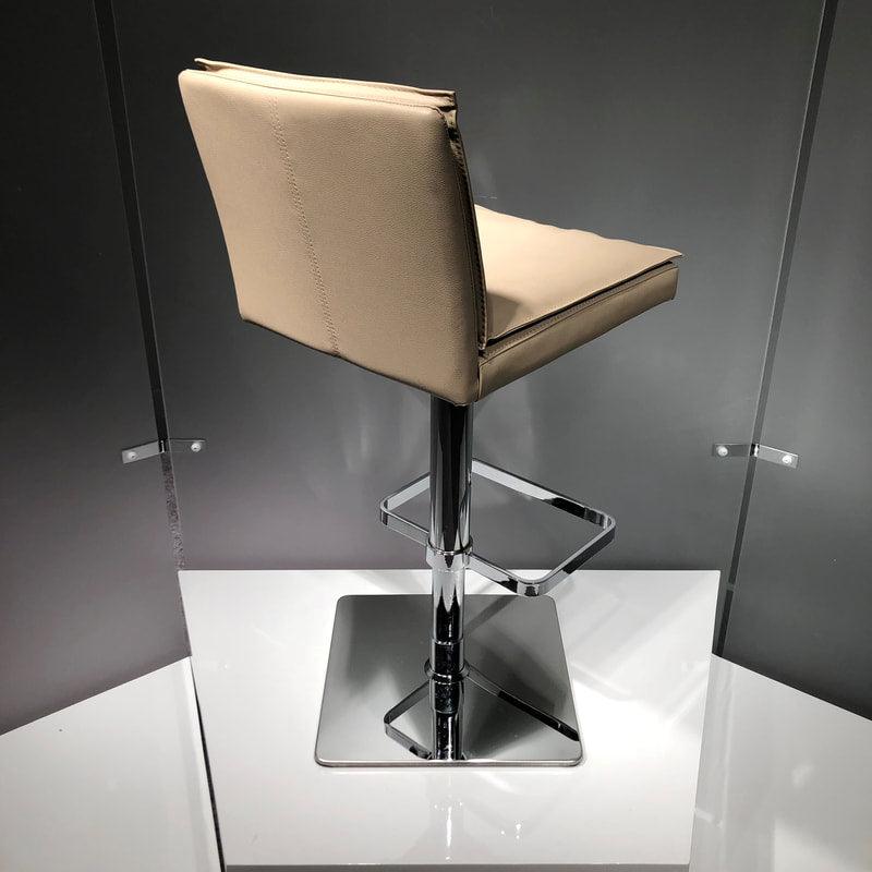 Amalfi Hydraulic Bar Stool - White - Euro Living Furniture