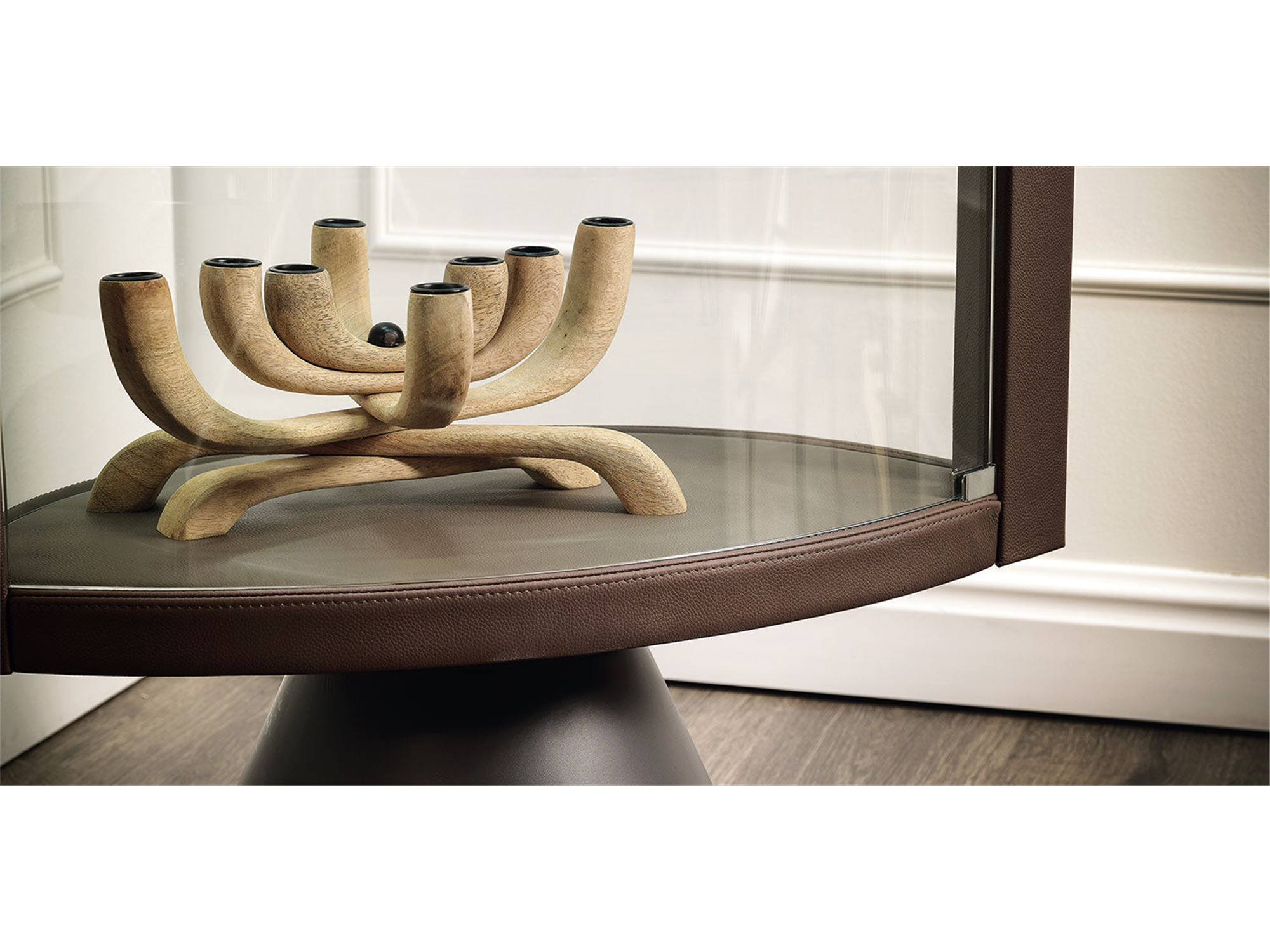 Saba Swiveling Curio - Euro Living Furniture