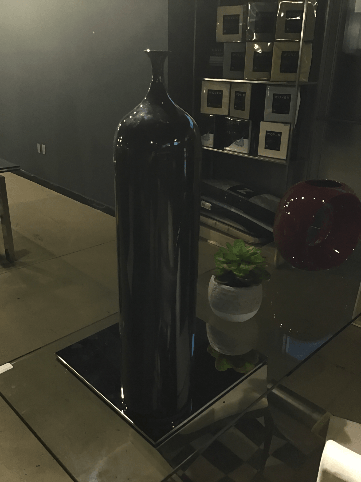 Extra tall black vase - Euro Living Furniture