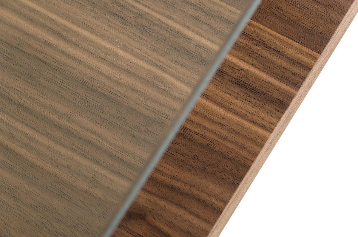 Reverie Walnut & Glass Coffee Table - Euro Living Furniture