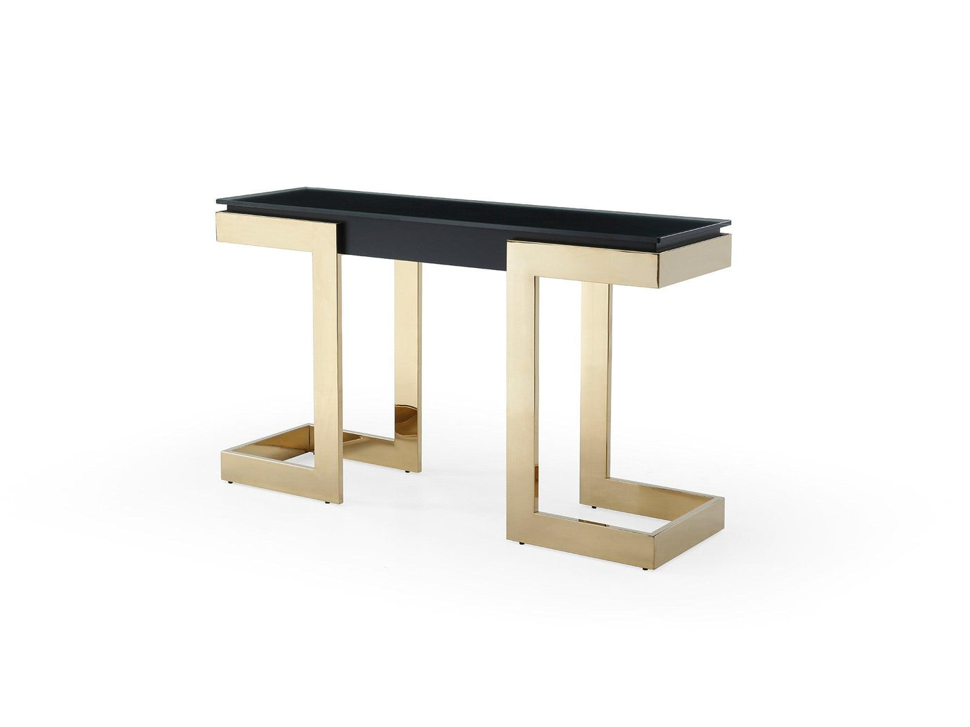 Zen Black & Gold Console 52"W - Euro Living Furniture