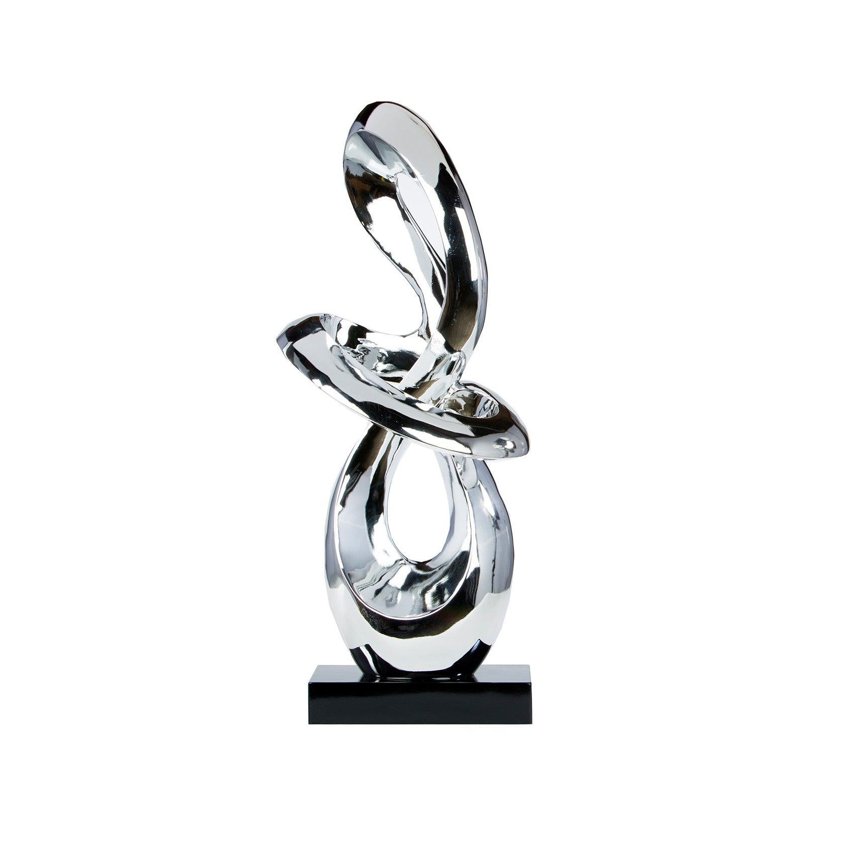 SCULPTURE ABSTRACT CHROME - Euro Living Furniture