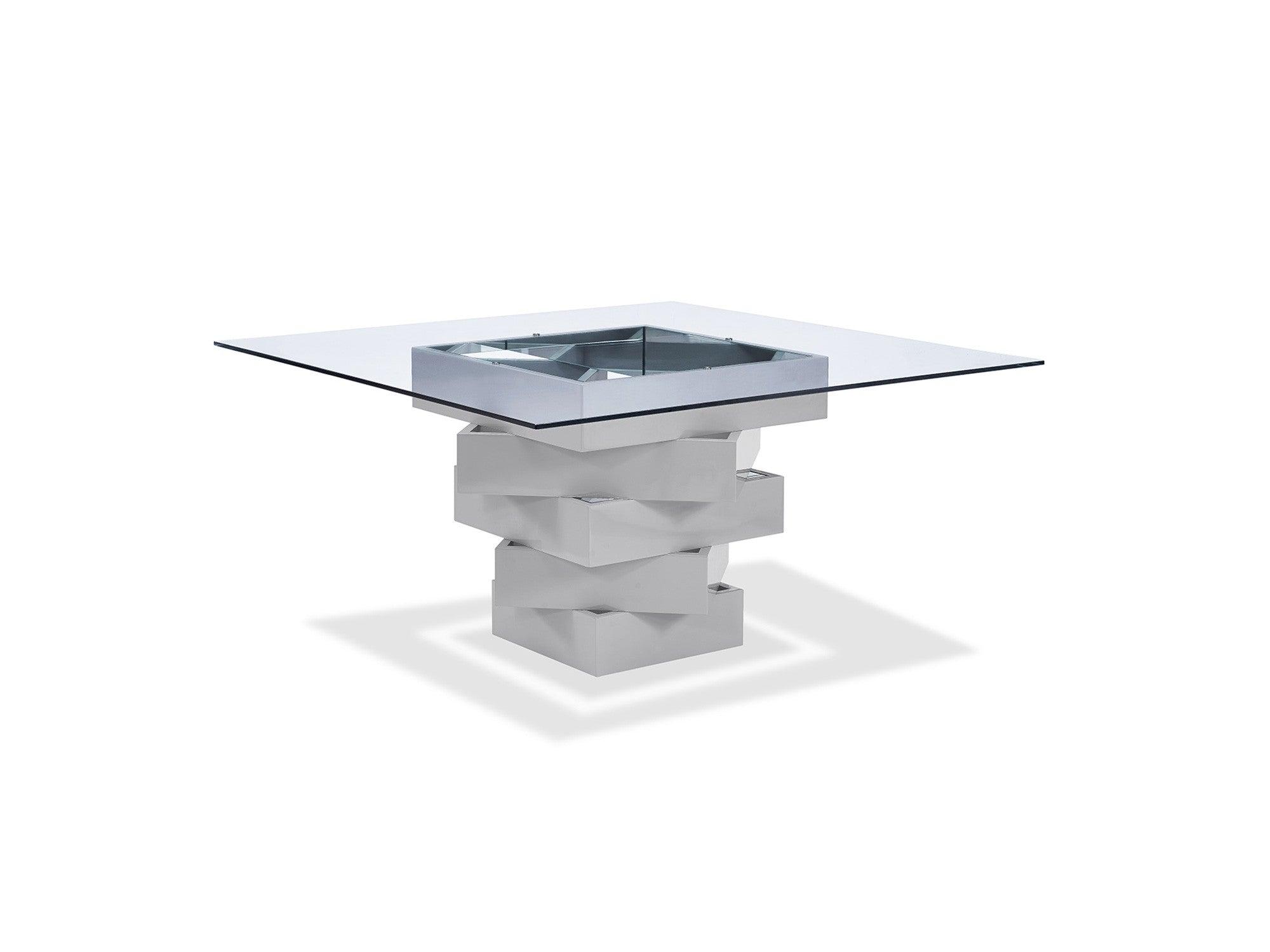 Carlos Square Dining Table - 59"D - Euro Living Furniture