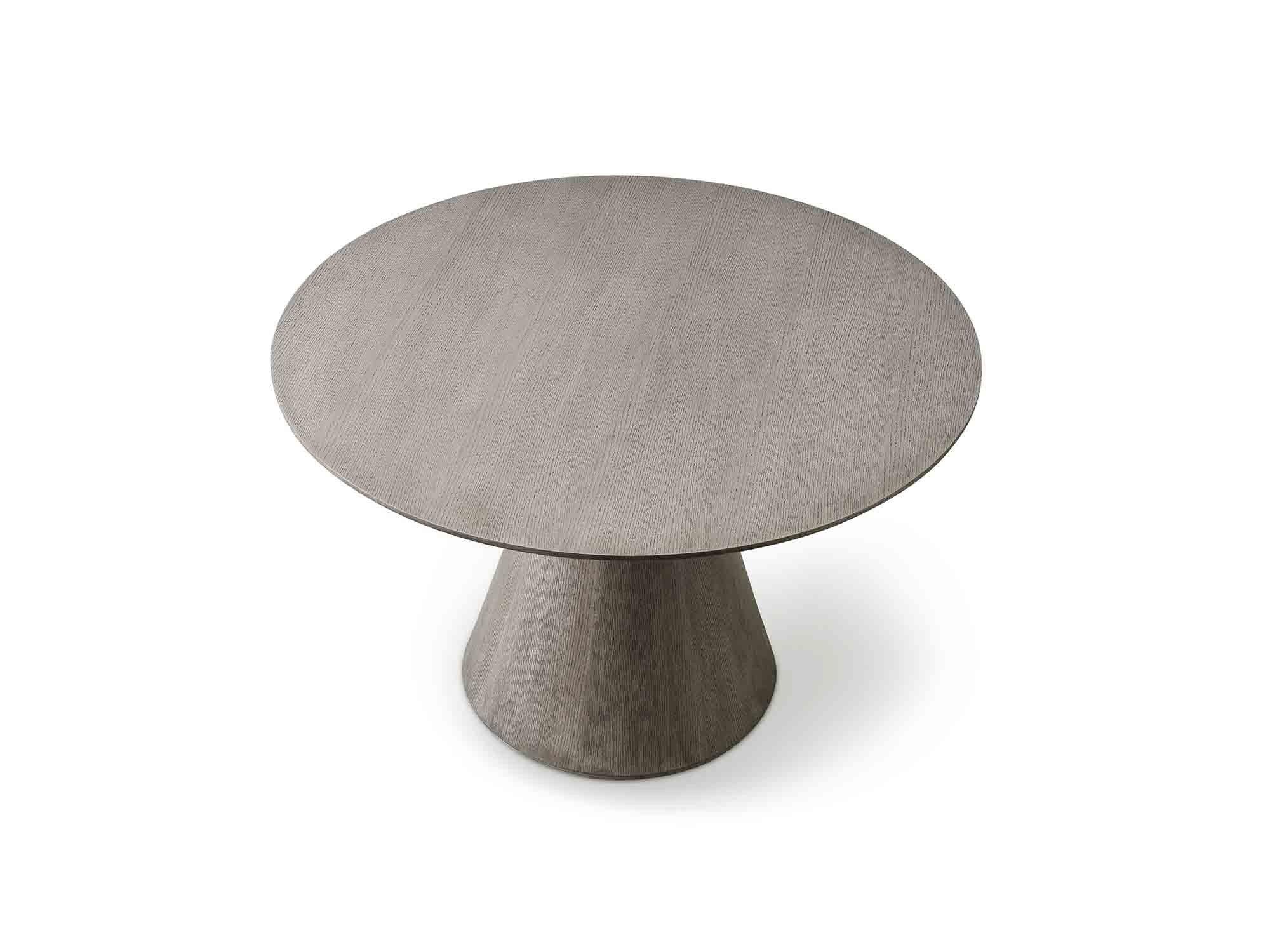 Kiril Round Dining Table in Grey Oak - 47"D - Euro Living Furniture